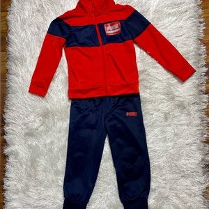 Puma 4T Red Blue Matching Tracksuit